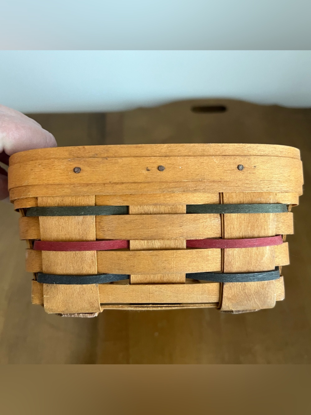 Longaberger Traditions Handwoven Natural Wood Bread Basket - Picture 2 of 7